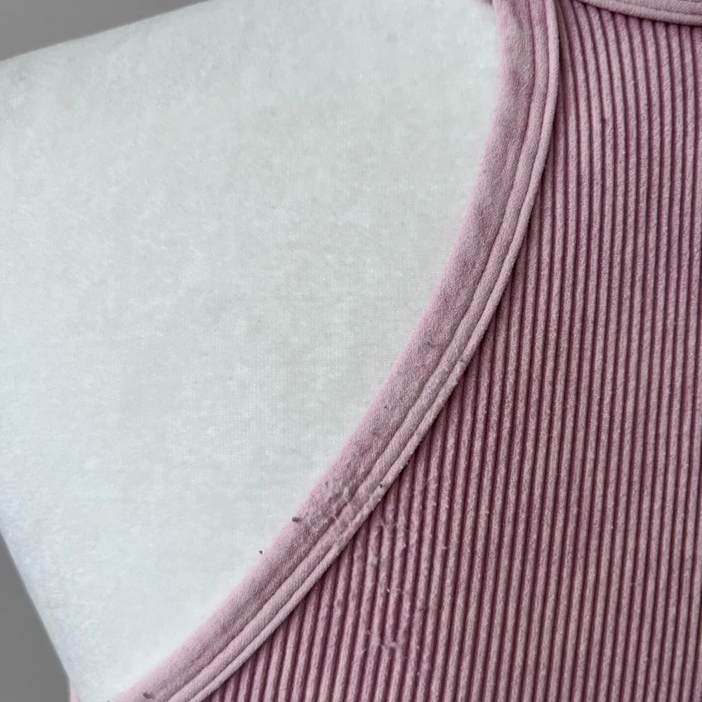 FP Movement Pink Ribbed Stretchy Crop Top - Picture 5 of 5